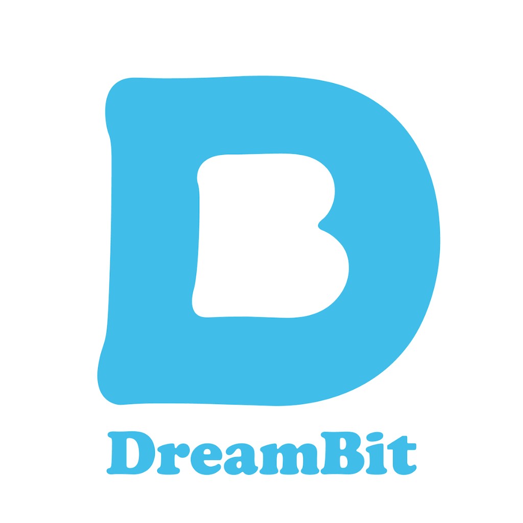 DreamBit — stylized D with B in negative space and DreamBit wordmark