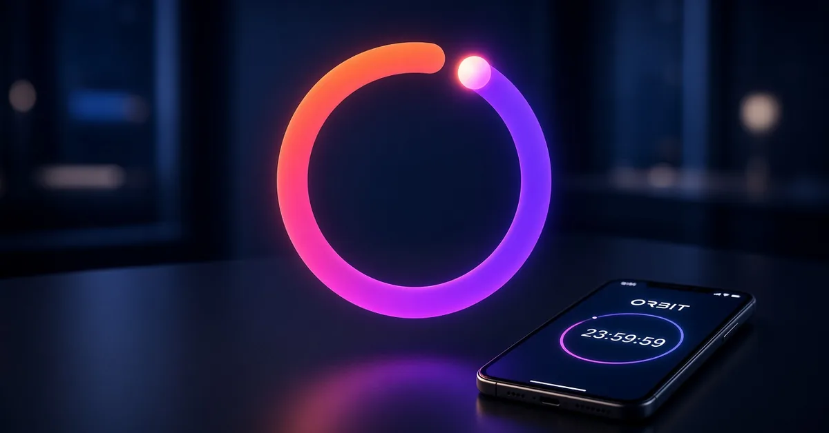 EventTick lifestyle — Orbit countdown ring on a phone