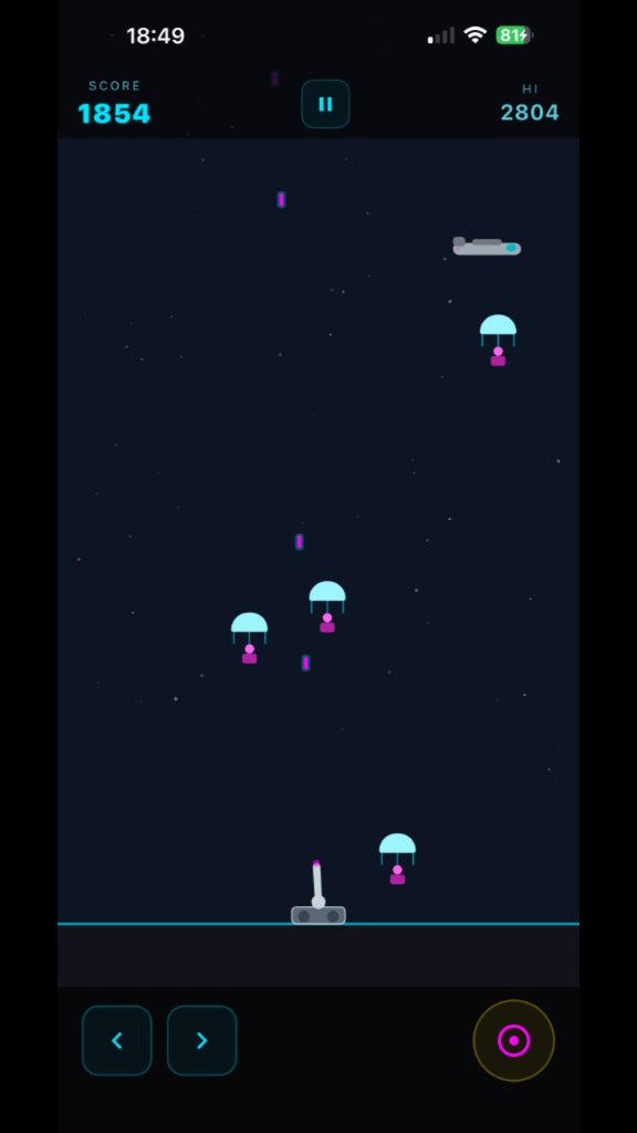 Arcade mode — paratrooper blitz