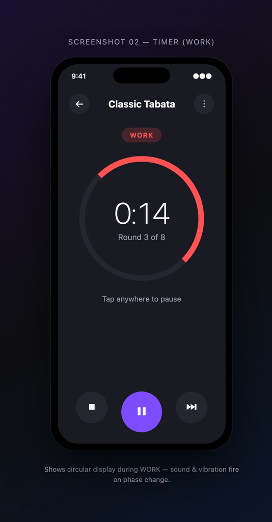 Work interval — power interval timer