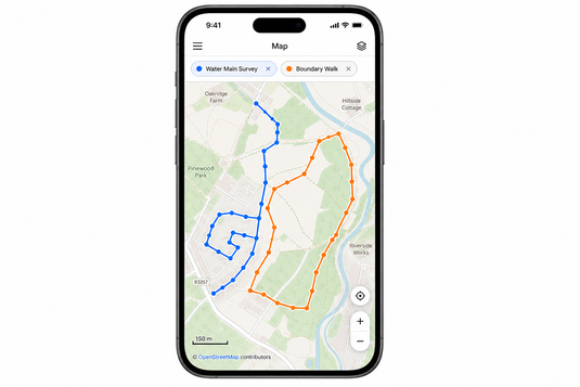 Map overlay — track ledger