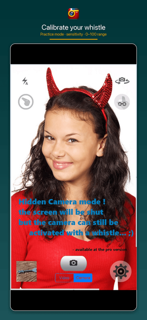 Whistle Camera whistle calibration settings