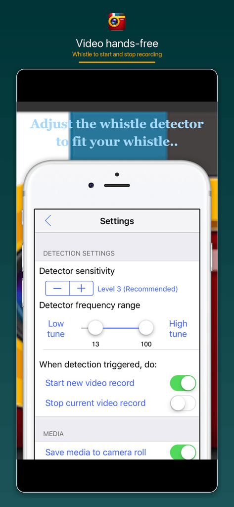 Whistle Camera video mode